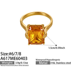 18K Gold-Plated Cubic Zirconia Open Ring Collection