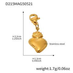 Heart & Flower Charm Necklace, Bracelet & Pendants