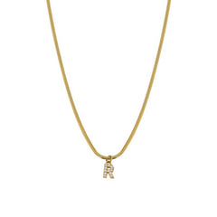 Nadine Pavé Snake Pendant Necklace