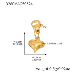 18K Gold-Plated Dog Charm Jewelry and Pendant Set