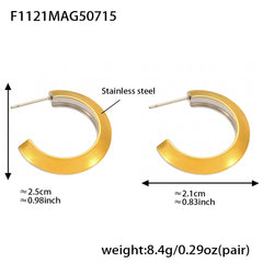 Polished Rounded Hoop Earrings