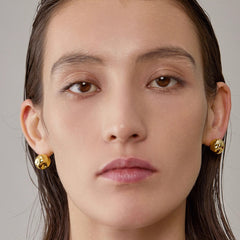 Marielle Red Agate Pearl Stud Earrings