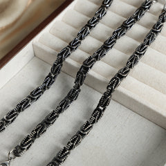 Dark Textured Link Stainless Steel Bracelet