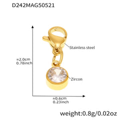 Gold-Tone Sparkling Charm Bracelet or Anklet