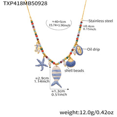 Colorful Enamel Ocean Charm Jewelry