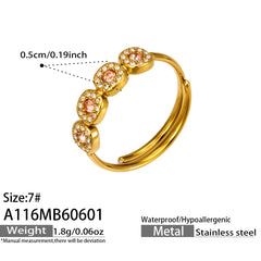 Cubic Zirconia Five-Stone Open Ring