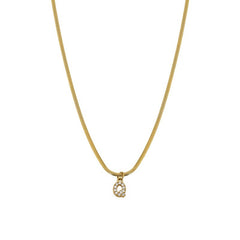 Nadine Pavé Snake Pendant Necklace