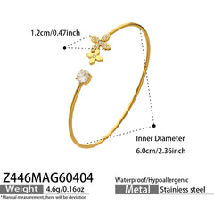 Floral Cubic Zirconia Open Cuff Collection
