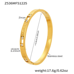 18K Gold-Plated Sparkling Bangle Bracelet