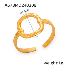 Gold-Tone Sculptural Open Ring