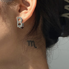 Camille Vintage-Inspired Initial Stud Earrings