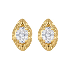 Marielle Vintage-Inspired Pavé Diamond-Shaped Stud Earrings