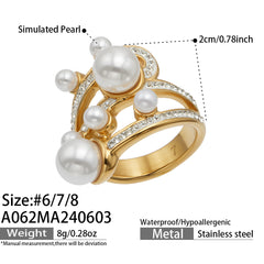 Shell Pearl-Look Sculptural Ring Designs