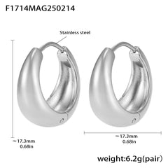 Polished Rounded Huggie Earrings