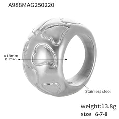 18K Gold-Plated Sculptural Heart Ring
