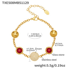 Round Stone Accent Bracelet or Earrings