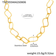 18K Gold-Plated Irregular Link Jewelry