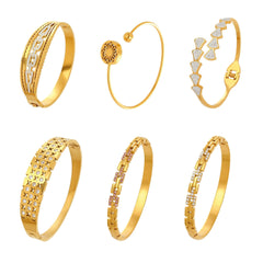 Cubic Zirconia Textured Bangle Bracelet