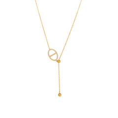 Cubic Zirconia Sliding Lariat or Separate Chain Necklace