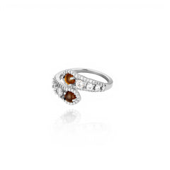 Daphne Pavé Snake Adjustable Ring