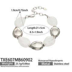 Oval Color Resin Necklace and Bracelet