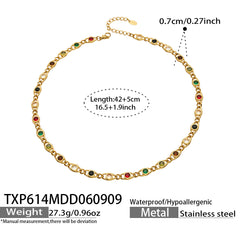 Oval Cubic Zirconia Necklace & Bracelet