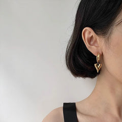 Camille Heart Hoop Earrings