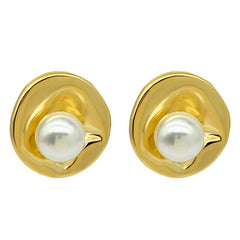 Nadine Organic Pearl Stud Earrings