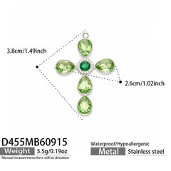 Cubic Zirconia Cross Necklace or Pendant