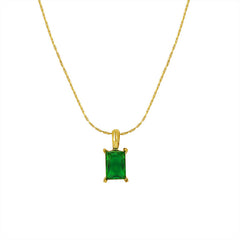 Green Cubic Zirconia Pendant Necklace