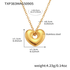 18K Gold-Plated Heart Necklace & Earrings