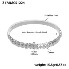 18K Gold-Plated Sparkling Open Cuff Bracelet