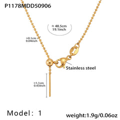 18K Gold-Plated Cubic Zirconia Charms and Chain Designs