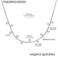 Cubic Zirconia Clover & Bead Layered Necklaces