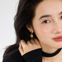 Marielle Openwork Tiger-Eye Stud Earrings