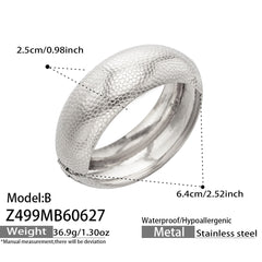Wide Sculptural Stainless Steel Cuff Designs