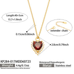 Geometric and Heart Pendant Necklace Collection