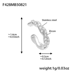 Cubic Zirconia Layered Ear Cuffs — Single