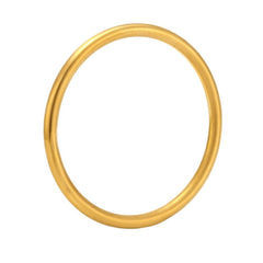 18K Gold-Plated Smooth Round Bangle Bracelet