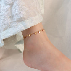 Disc Charm Chain Anklet