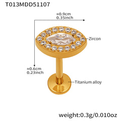 Cubic Zirconia Decorative Lip Stud