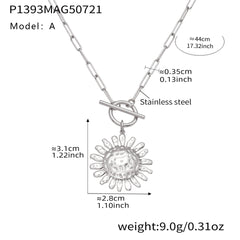Sunburst Toggle Pendant Necklace