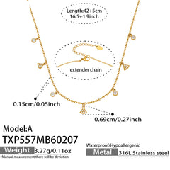 Cubic Zirconia Starburst Necklace & Bracelet