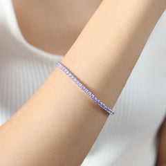 Colored Cubic Zirconia Tennis Bracelet