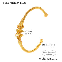 Textured Spiral Open Bangle Designs