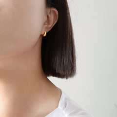 Minimal Teardrop Stainless Steel Stud Earrings