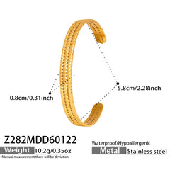 Gold-Tone Geometric Open Cuff Designs