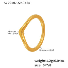 18K Gold-Plated Sparkling or Eye Detail Ring