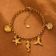 Gold-Tone Ocean Charm Bracelet or Pendant Pack