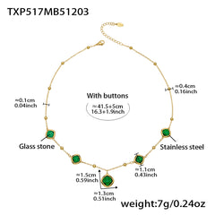 18K Gold-Plated Faceted Glass Accent Jewelry